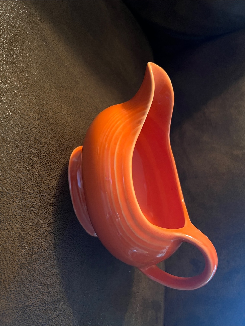 Fiesta ware orange sauce boat